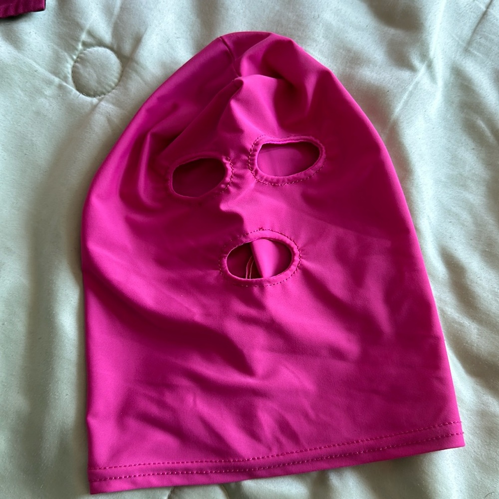 Pink face mask